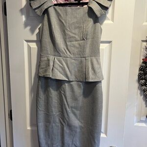 Ted Baker Gray Off-Shoulder Dress
